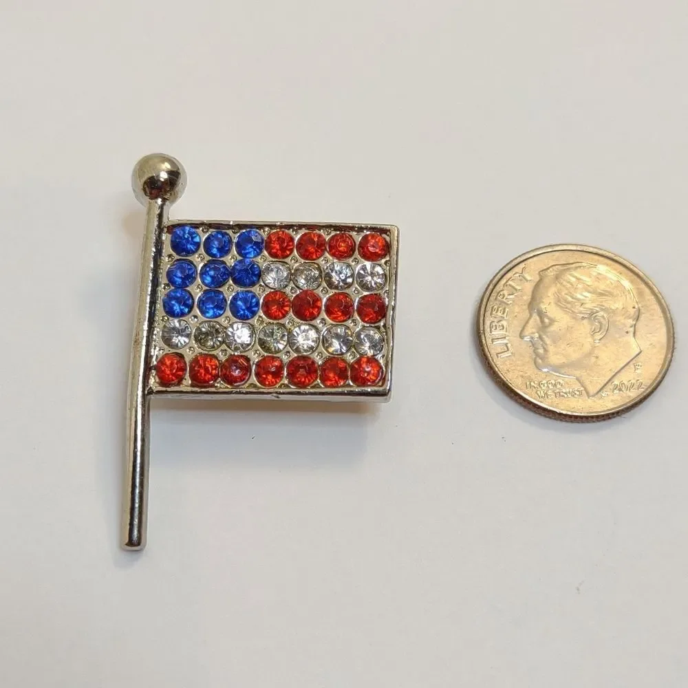 American Flag Lapel Pin USA Vintage